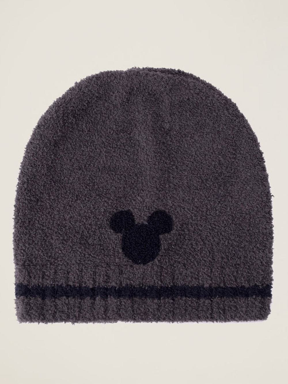 Barefoot Dreams CozyChic Classic Disney Mickey Mouse Kid's Beanie Carbon Black